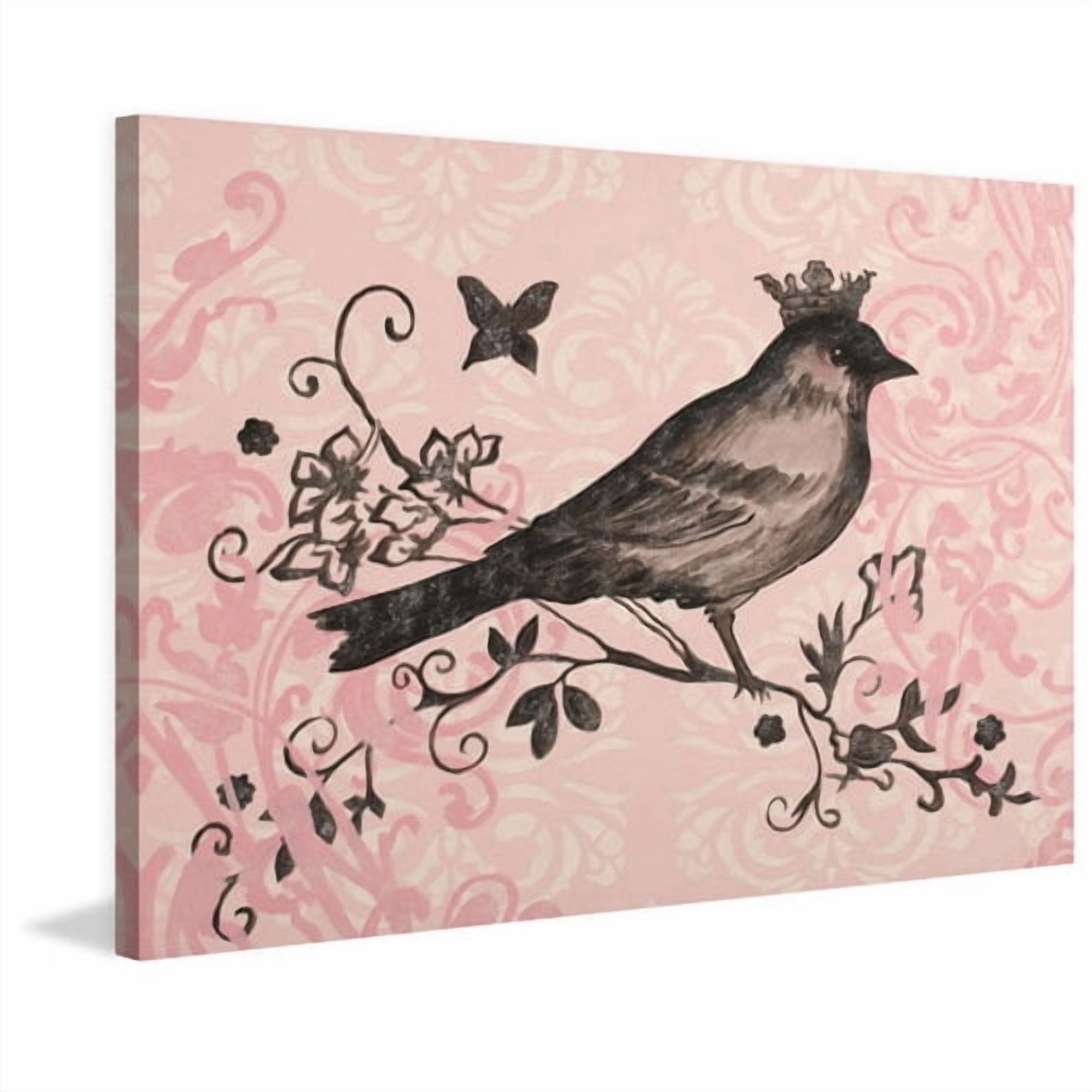 Marmont Hill "Regal Songbird 2" by Reesa Qualia Painting Print on Wrapped Canvas
