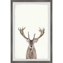 Marmont Hill Reindeer Close-Up Framed Wall Art, 8.00" x 1.50"