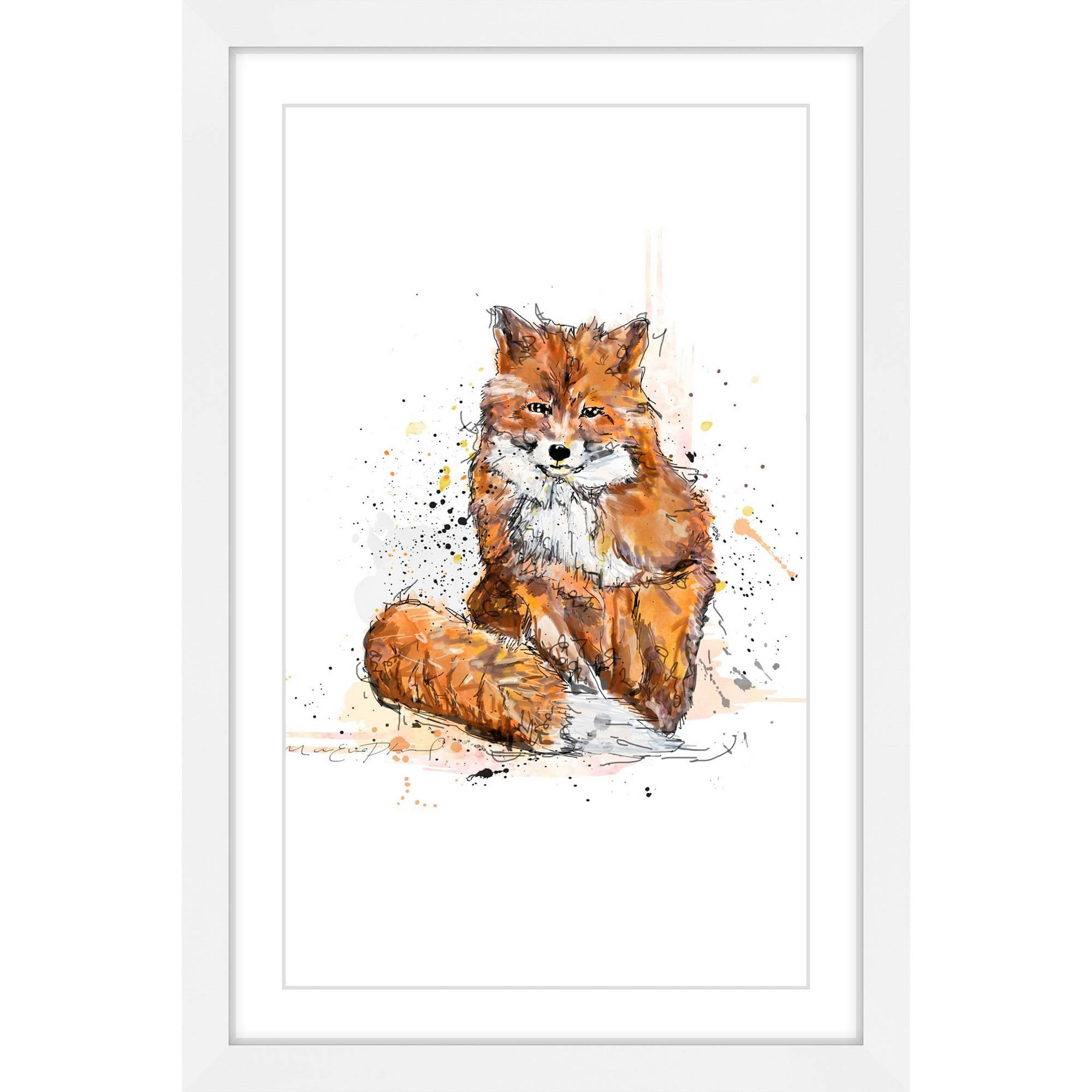 Marmont Hill "Renard" by Marie-Eve Pharand Framed Painting Art Print