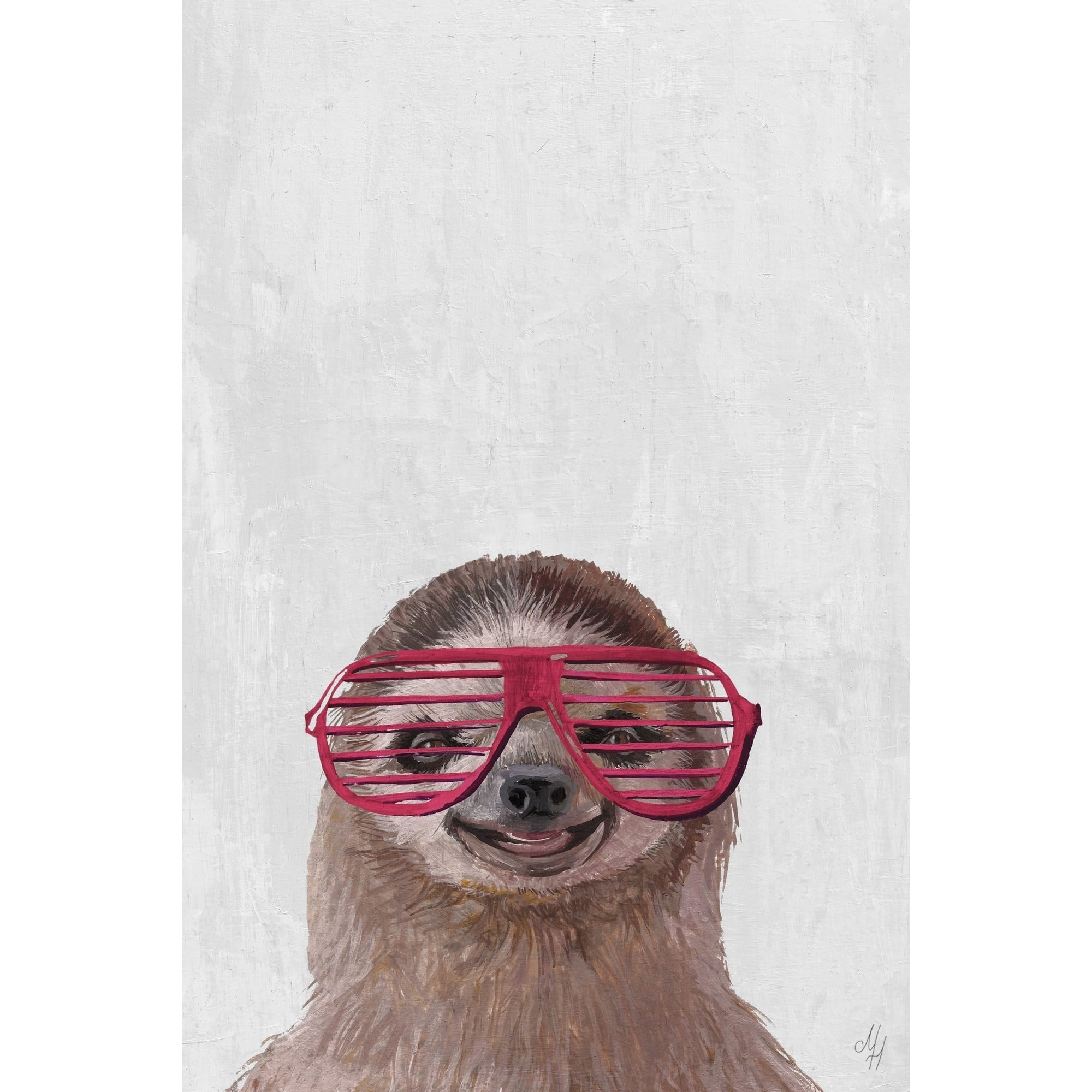 Marmont Hill Retro Sloth II Canvas Wall Art
