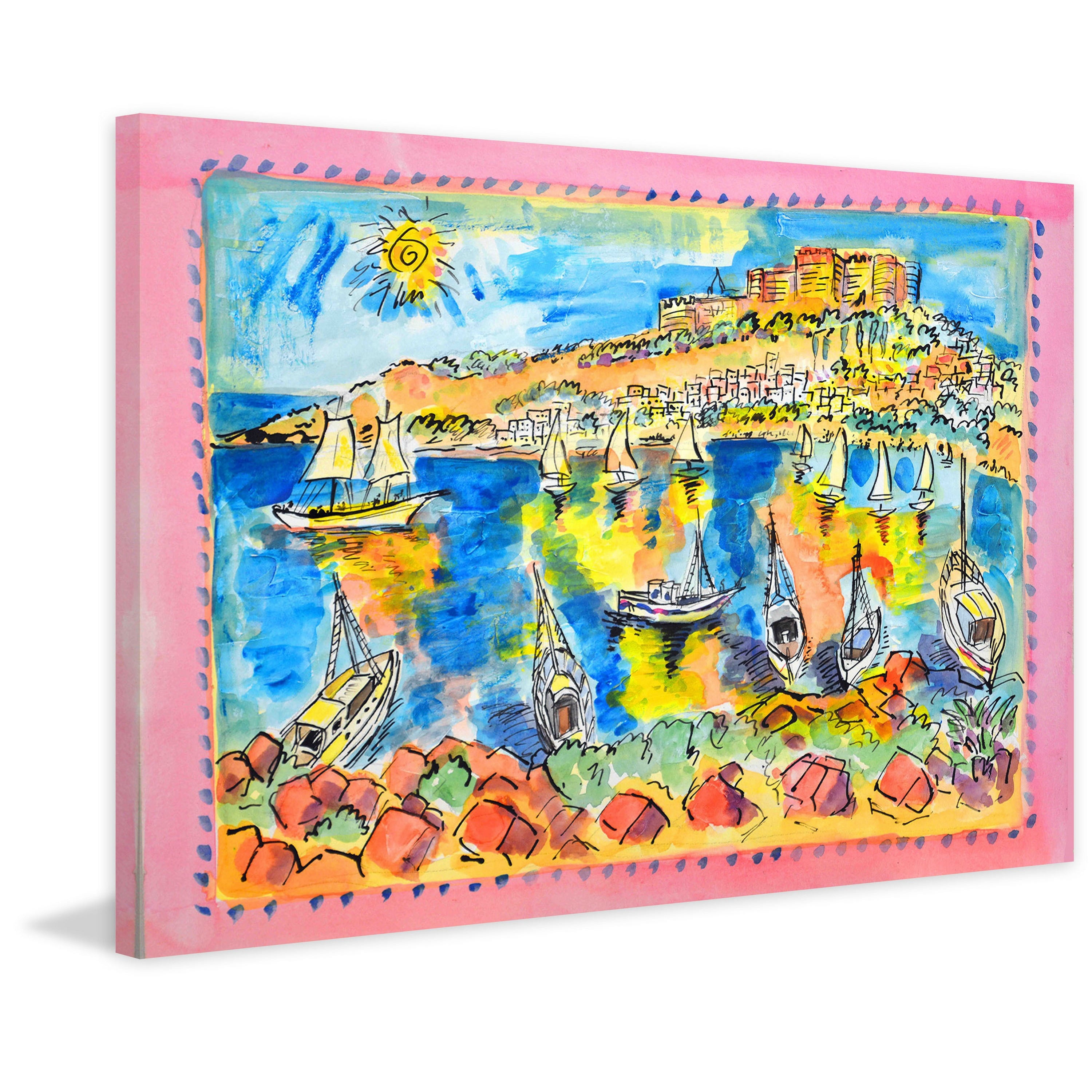 Marmont Hill "Rhodes Greece" by Wayne Ensrud Painting Print on Canvas