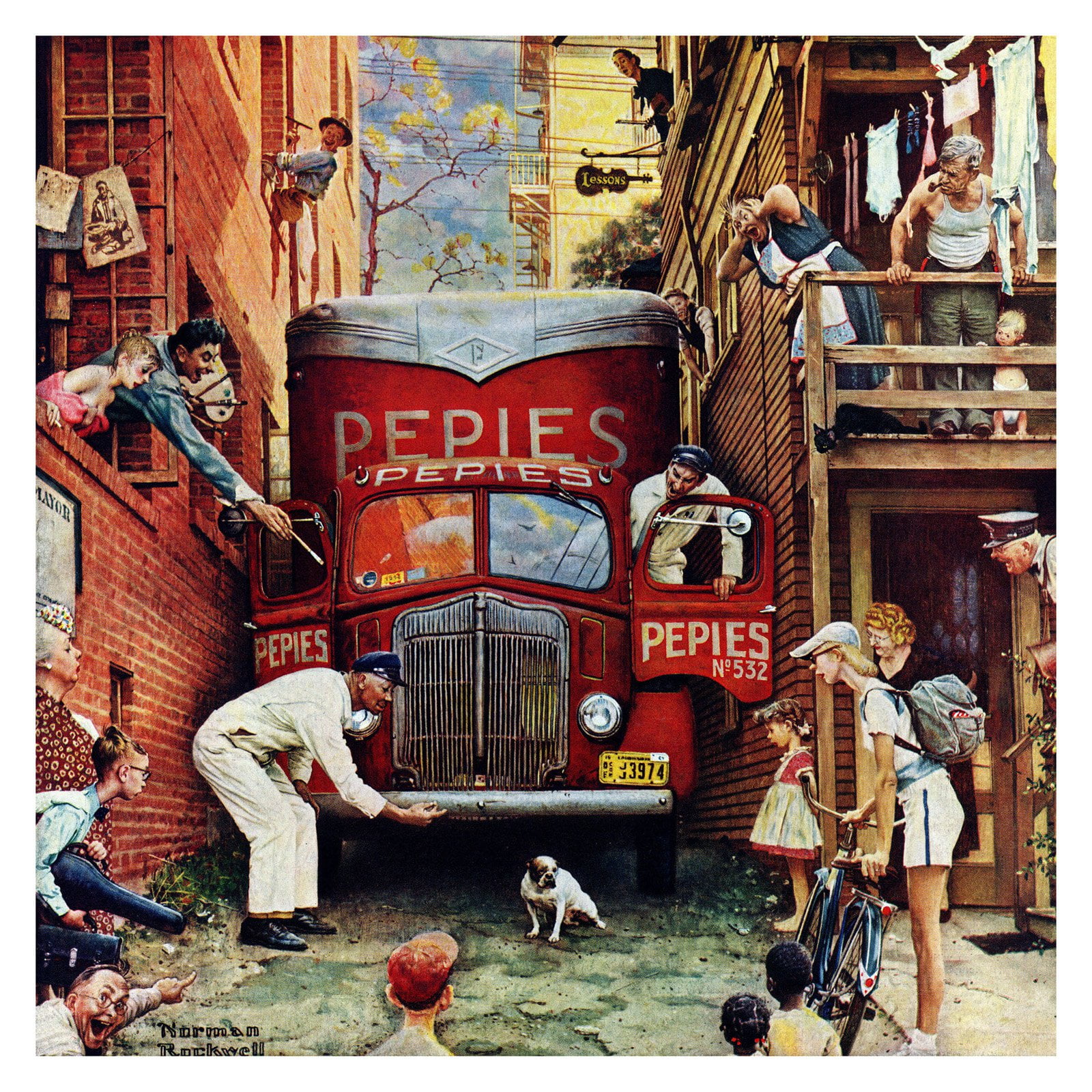 洋書】Norman Rockwell The Street Was Never the Same Again, 1953 by