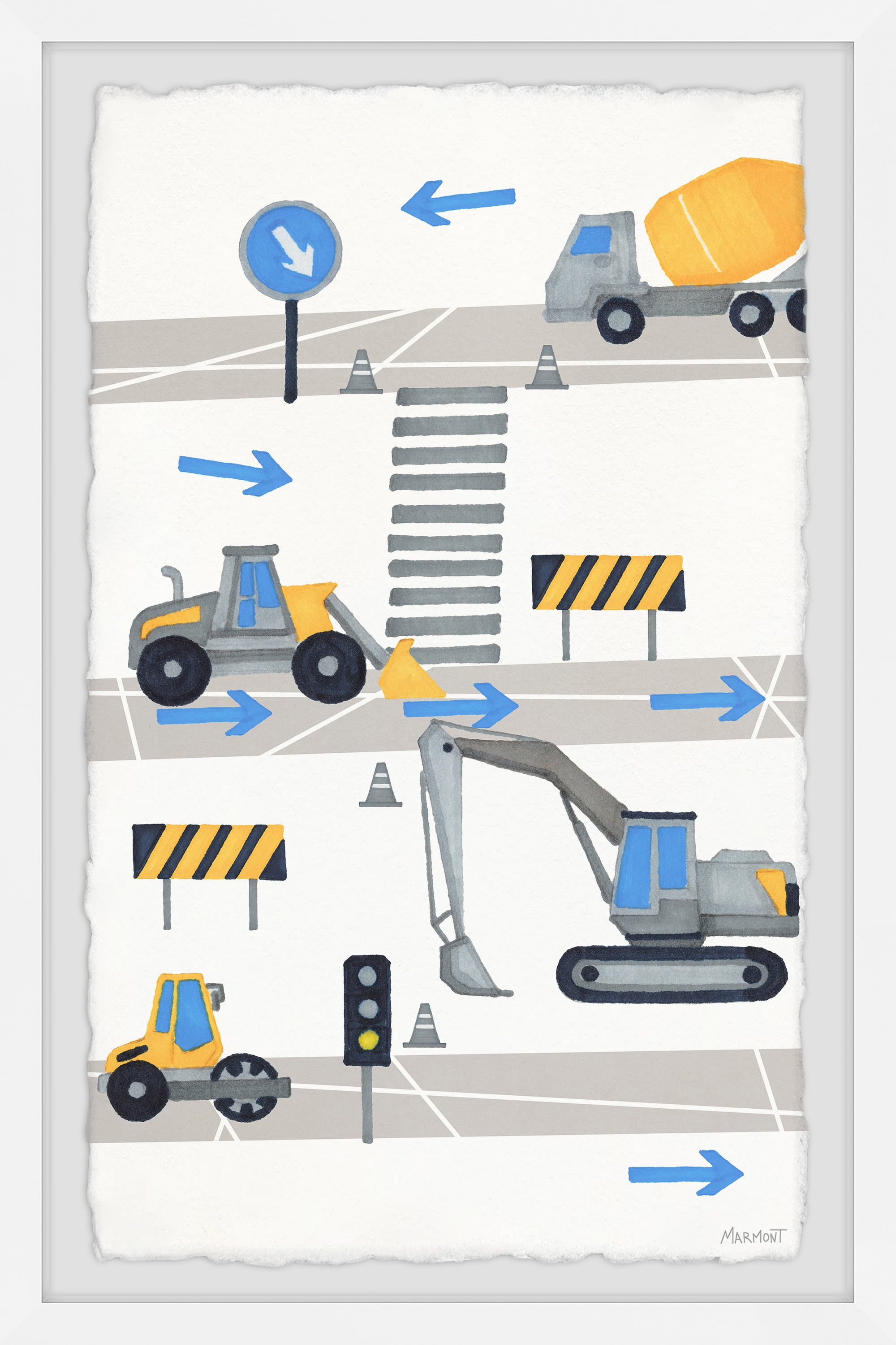 Marmont Hill Roadbuilding Machines Framed Wall Art