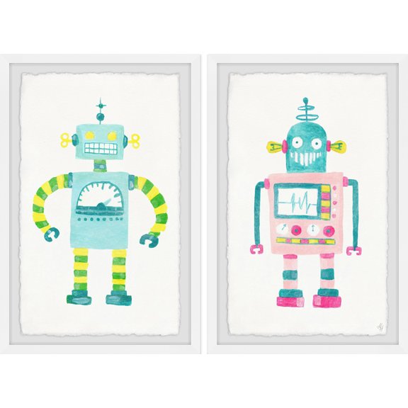 Marmont Hill Robot Diptych, Art Prints 32.00" x 1.50"