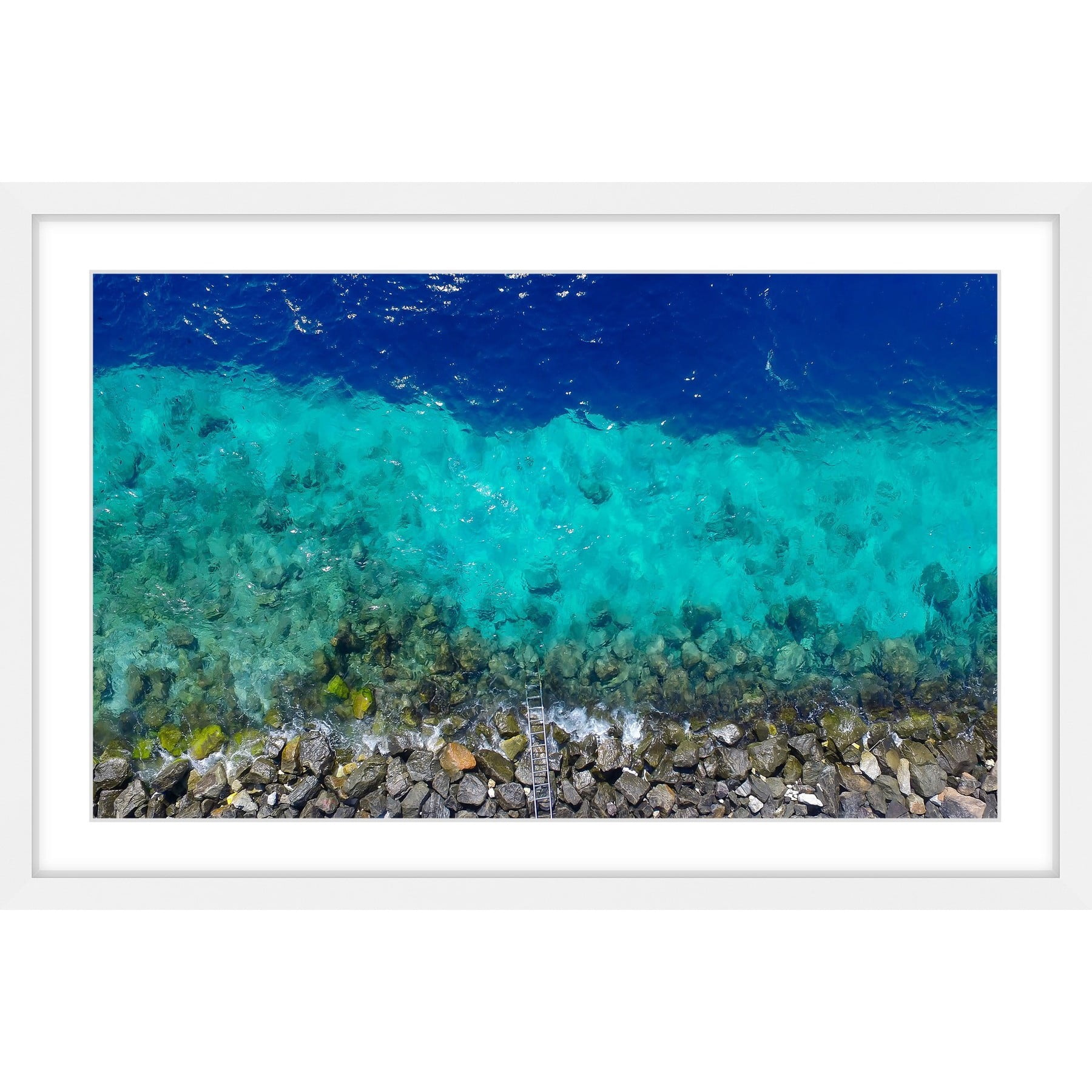 Marmont Hill "Rock Splash" by Hassan Ishan Framed Painting Print