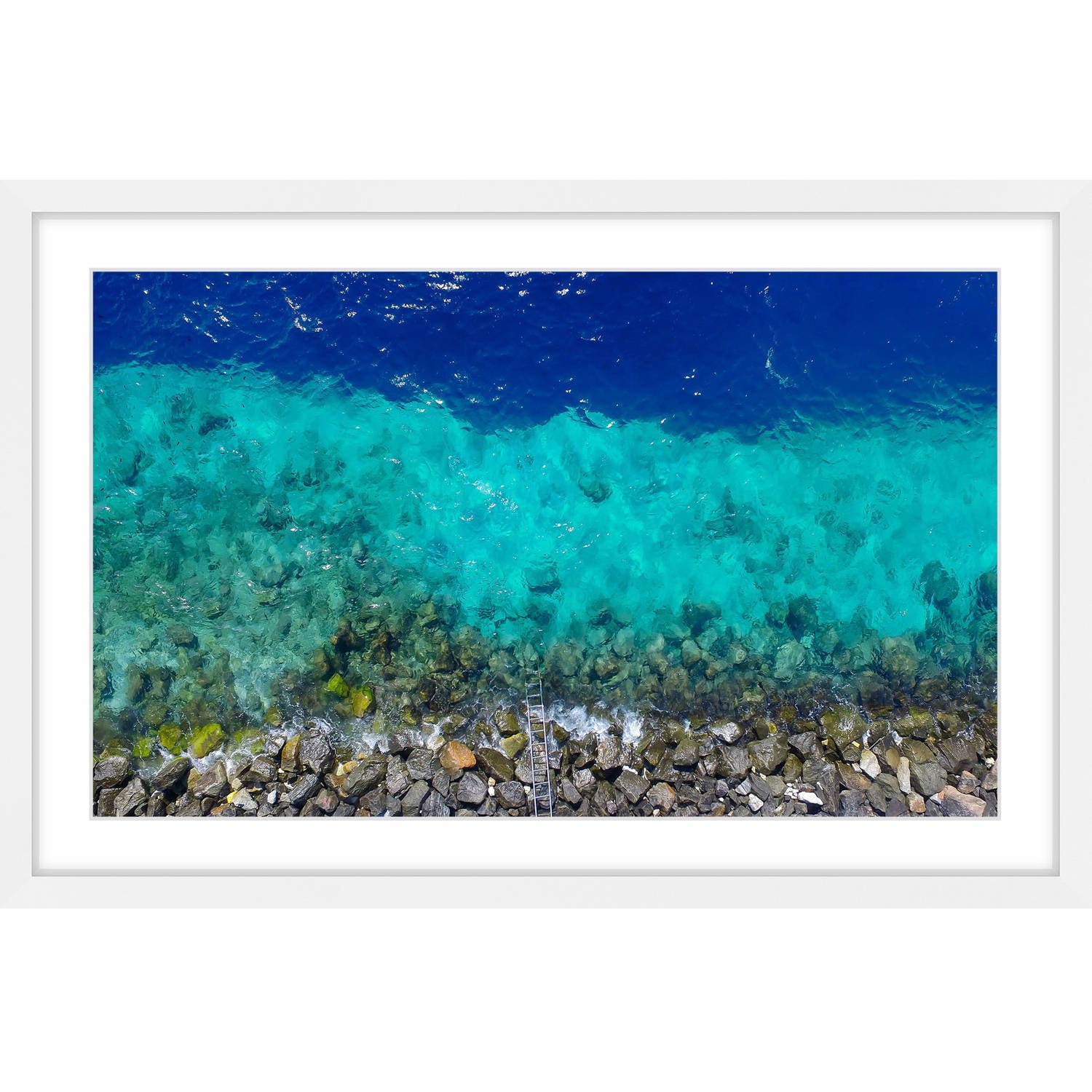 Marmont Hill "Rock Splash" by Hassan Ishan Framed Painting Print