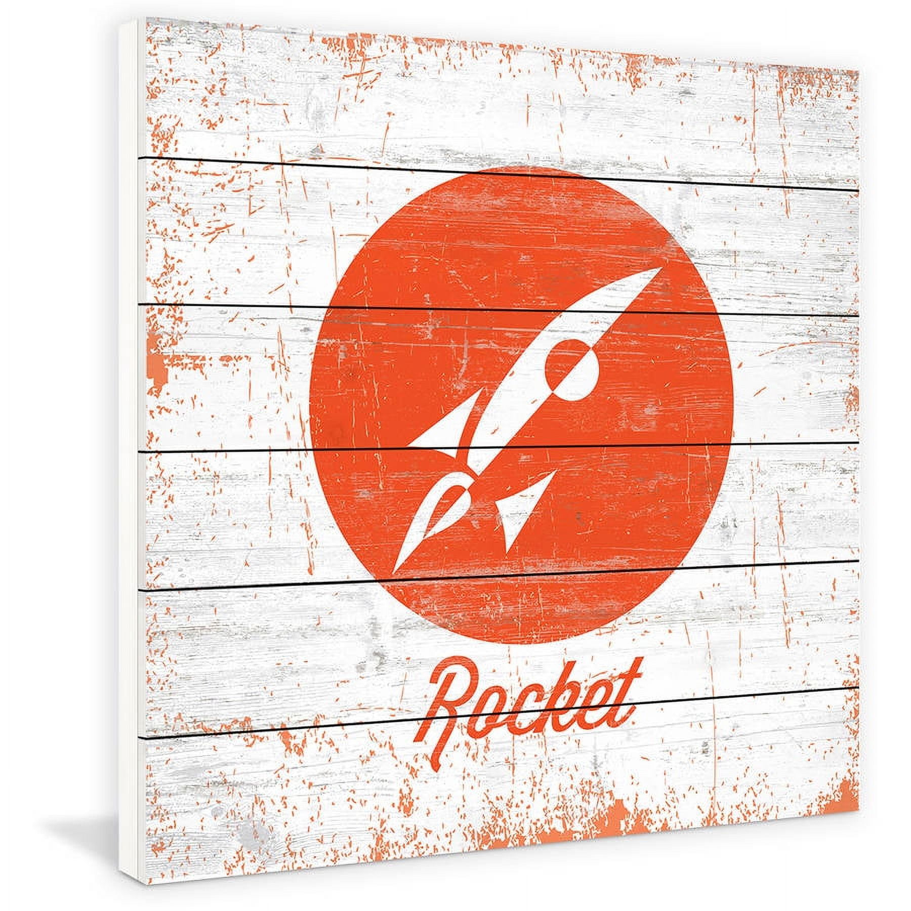 Marmont Hill - "Rocket" Painting Print on White Wood