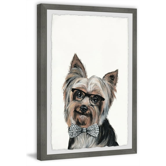 Marmont Hill "Rockstar Puppy" Framed Painting Art Print
