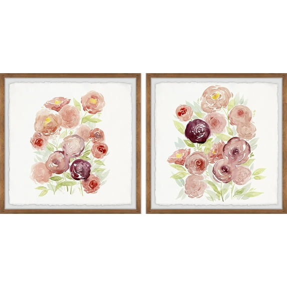 Marmont Hill Rosen Garden Iii Diptych, Art Prints, 64.00" x 1.50"