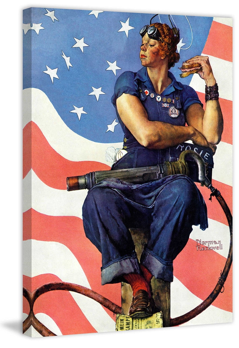 Marmont Hill 'Rosie The Riveter' by Norman Rockwell Painting Print on Wrapped Canvas