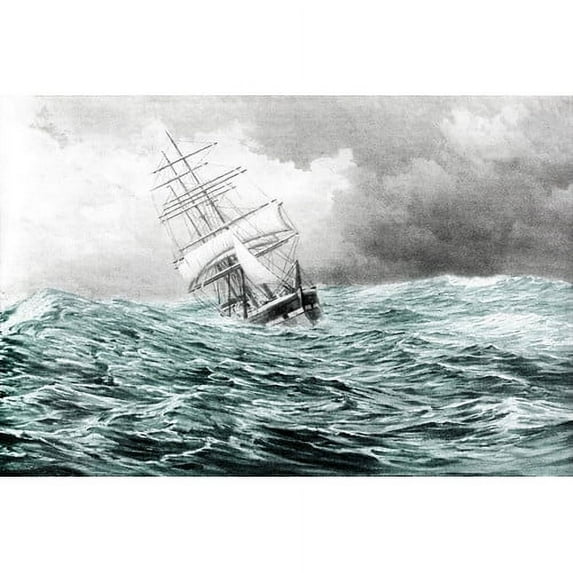 Marmont Hill - "Rough Waters" Painting Print on Wrapped Canvas