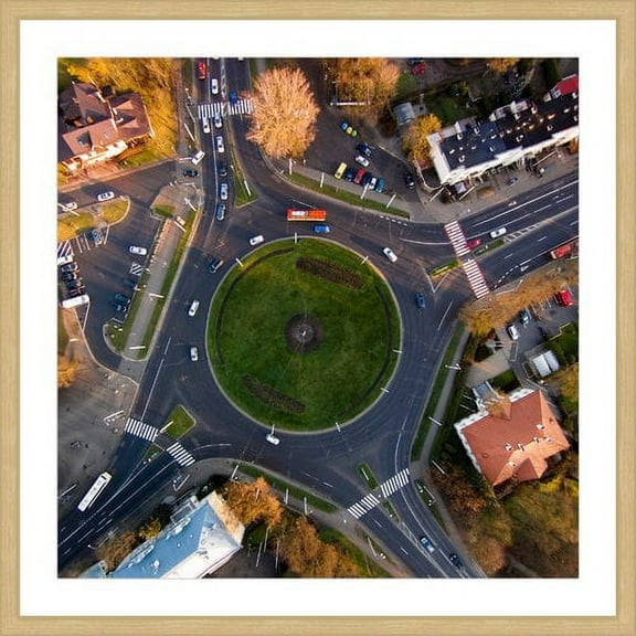 Marmont Hill "Roundabout" By Karolis Janulis Framed Painting Art Print, 12.0" x 1.5"