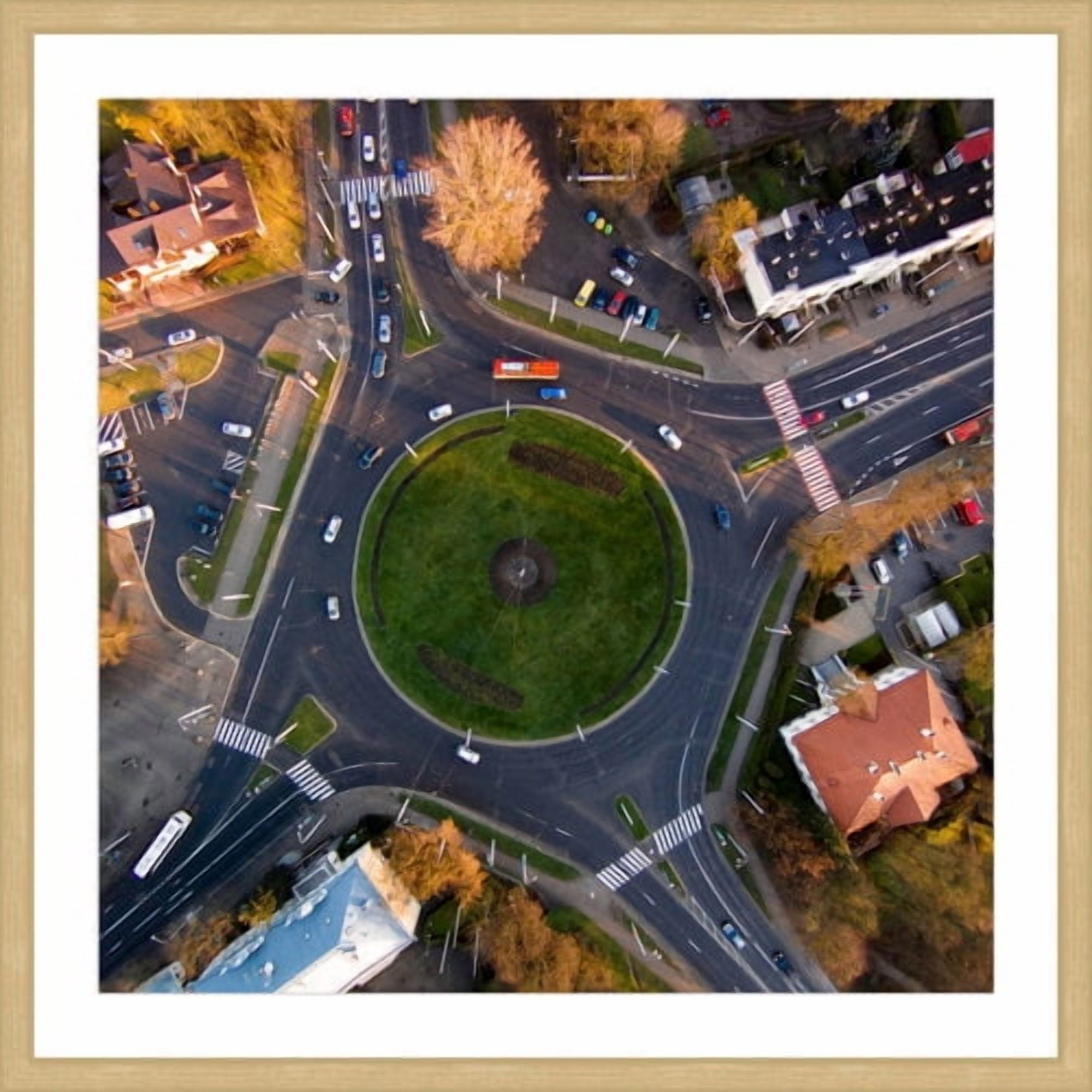 Marmont Hill "Roundabout" By Karolis Janulis Framed Painting Art Print, 24.0" x 1.5"