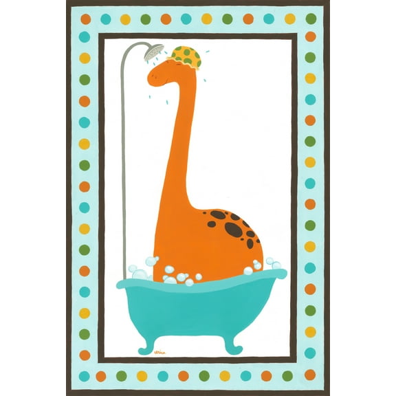 Marmont Hill Rub-a-dub Dino I Canvas Wall Art