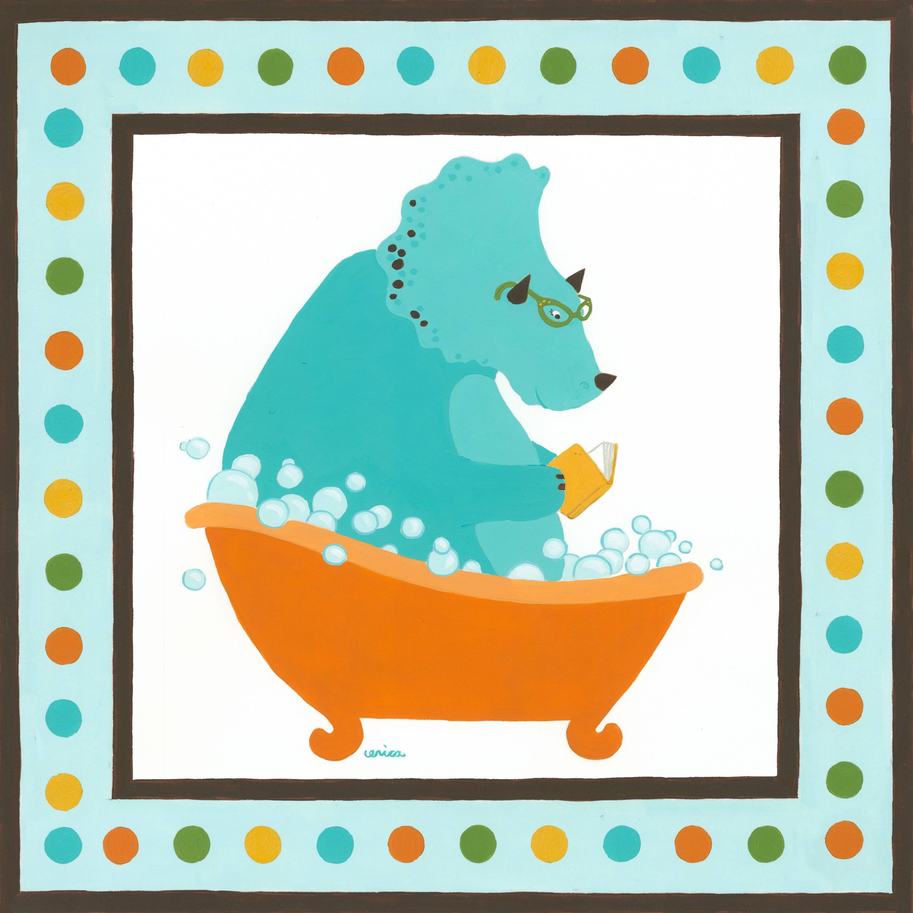 Marmont Hill Rub-a-dub Dino III Canvas Wall Art