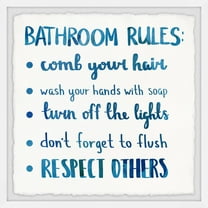 Marmont Hill Rules and Respect Framed Wall Art, 12" x 12"