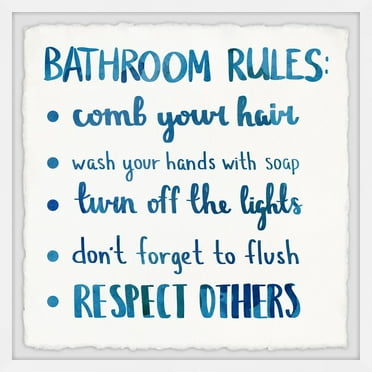Marmont Hill Rules and Respect Framed Wall Art, 12" x 12"