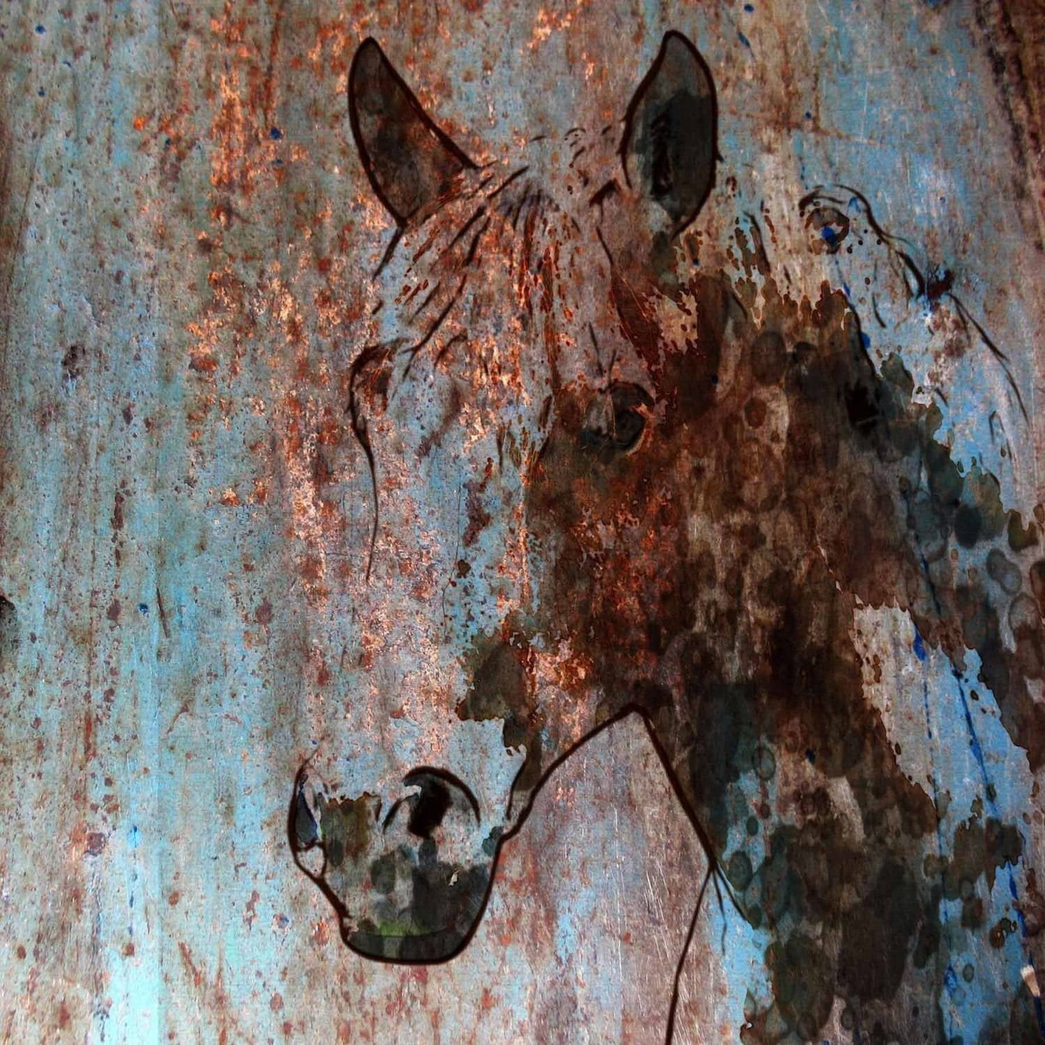 Marmont Hill "Rustic Horse II" by Irena Orlov Painting Print on Wrapped Canvas