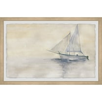 Marmont Hill Sail Into The Fog Framed Wall Art, 12.00" x 1.50"