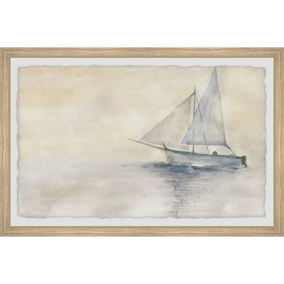 Marmont Hill Sail Into The Fog Framed Wall Art, 12.00" x 1.50"