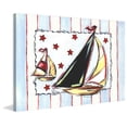 thumbnail image 1 of Marmont Hill "Sailboat-Blue" by Reesa Qualia Painting Print on Wrapped Canvas, 1 of 5