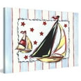 thumbnail image 1 of Marmont Hill "Sailboat-Blue" by Reesa Qualia Painting Print on Wrapped Canvas, 1 of 5
