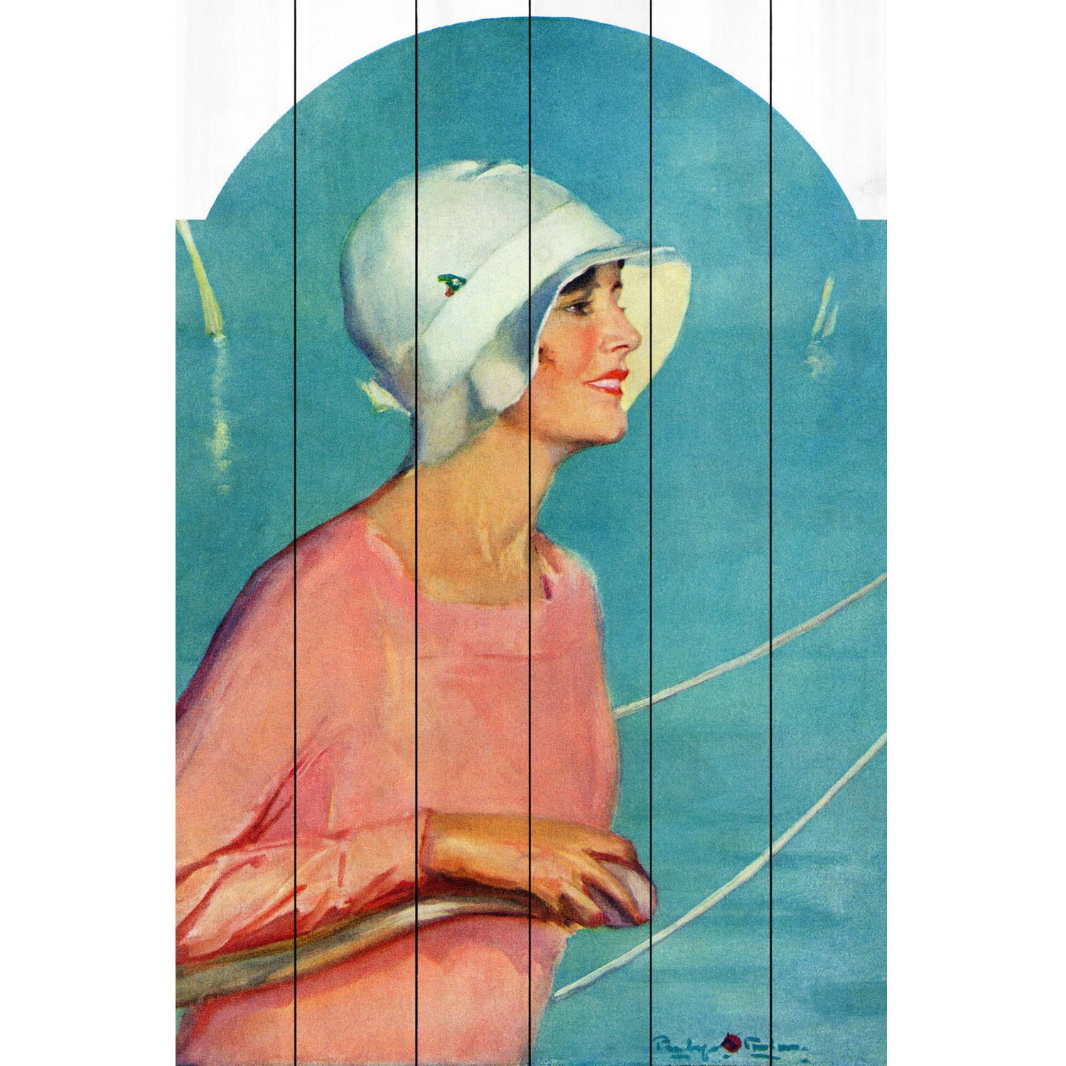 Marmont Hill "Sailing Attire" Painting Print on White Wood