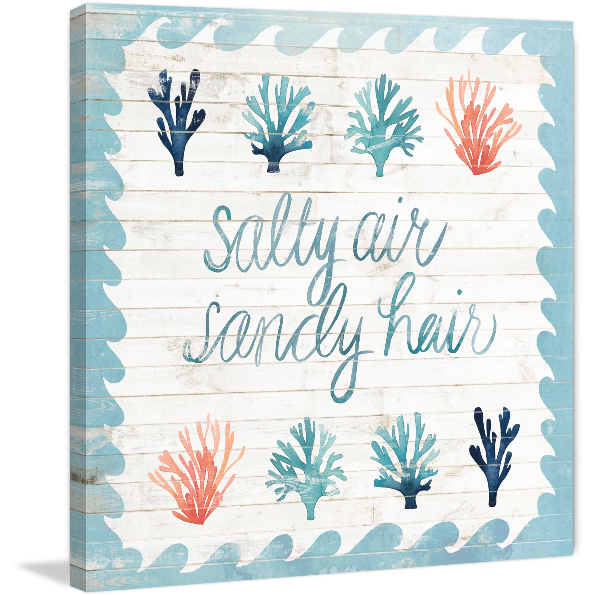 Marmont Hill "Salty Air Sandy Hair" Painting Print on Wrapped Canvas