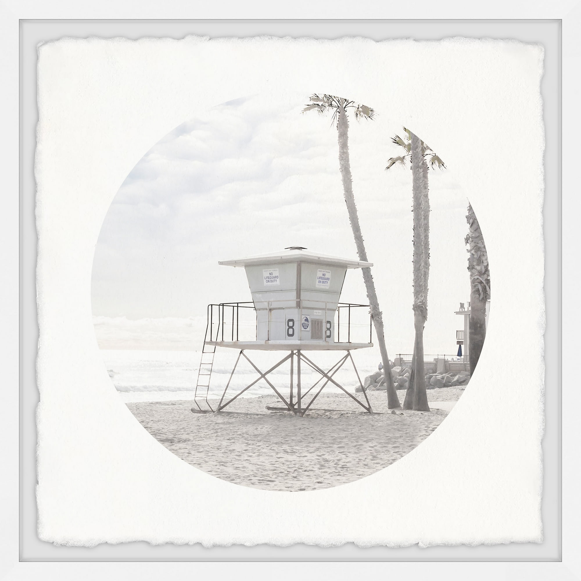 Marmont Hill Sand Beach Tower Framed Wall Art, 32" x 32"