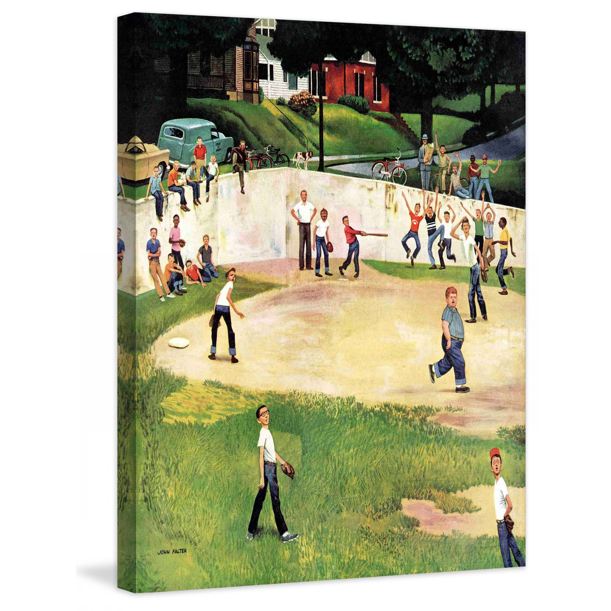 Marmont Hill Sandlot Homerun by John Falter Painting Print on Canvas