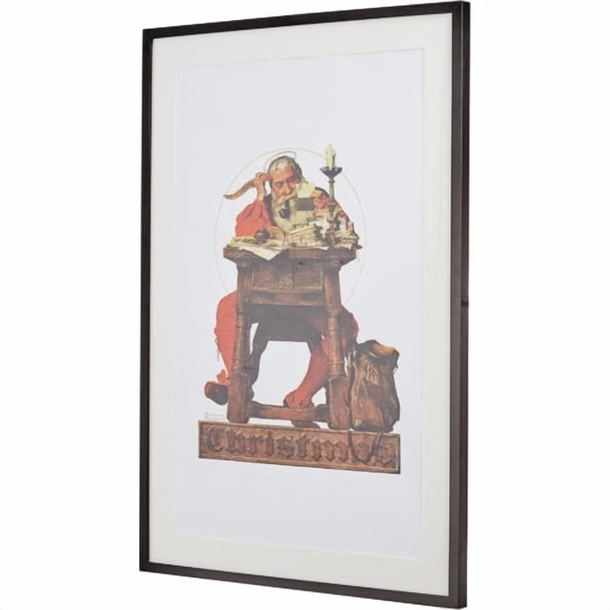 Marmont Hill "Santa at His Desk" by Norman Rockwell Framed Art Print