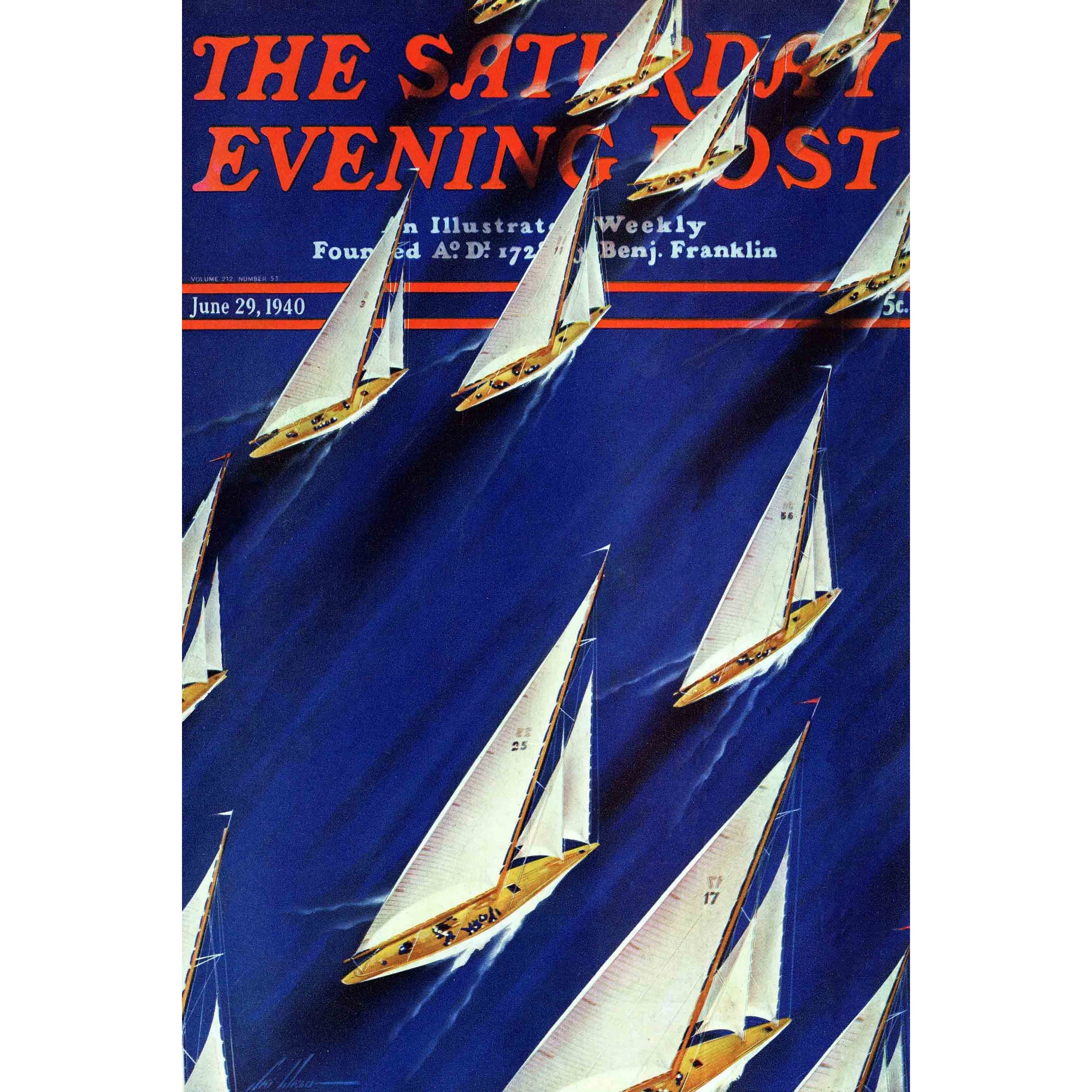 Marmont Hill "Saturday Evening Post 1940" Painting Print on Canvas