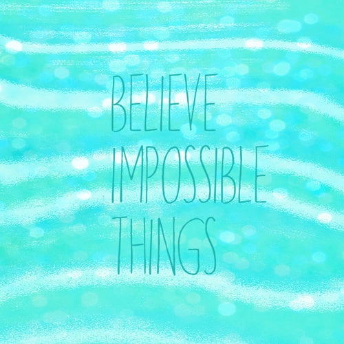 Marmont Hill "Believe Impossible Things" Sylvia Cook Painting Print on Canvas