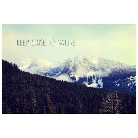 Marmont Hill Sc-40-C-36 24" X 36" "Keep Close To Nature" Giclee Art Print On Stretched