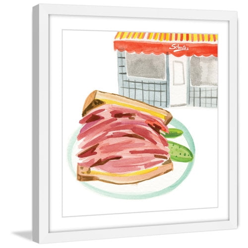 Marmont Hill "Schwartz's" by Molly Rosner Framed Painting Art Print
