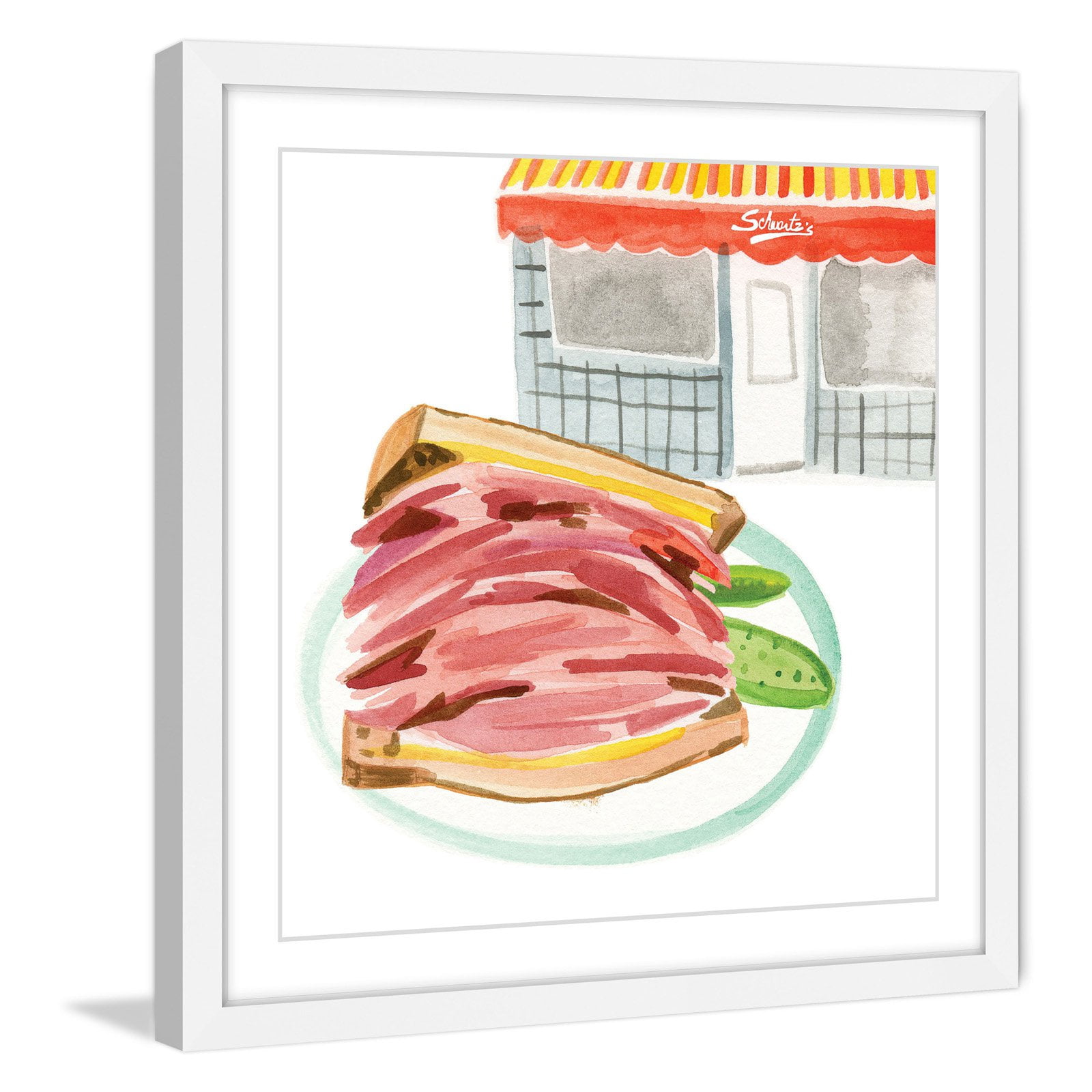 Marmont Hill "Schwartz's" by Molly Rosner Framed Painting Print