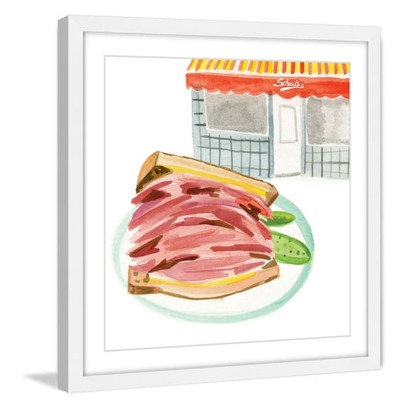 Marmont Hill "Schwartz's" by Molly Rosner Framed Painting Print