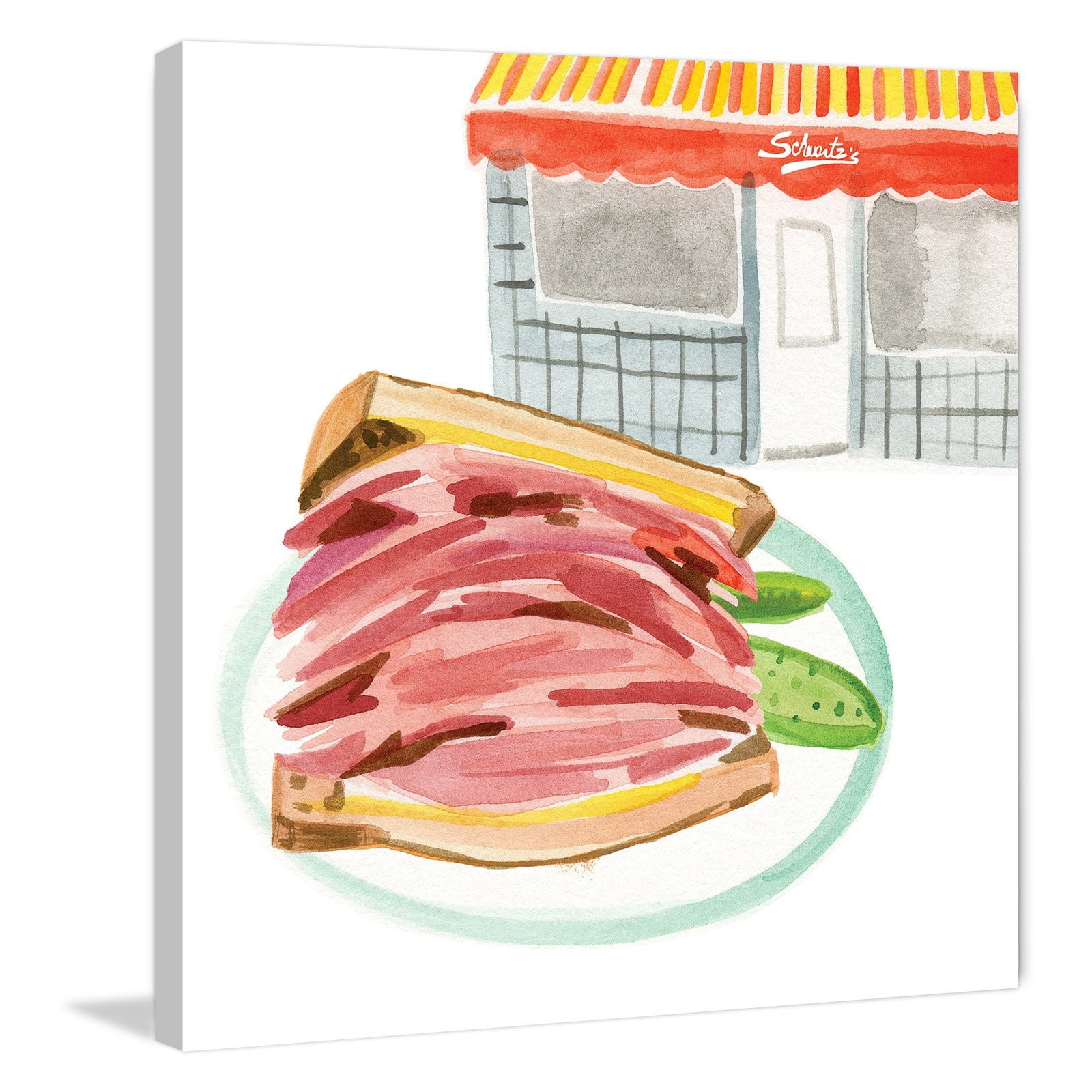 Marmont Hill "Schwartz's" by Molly Rosner Painting Print on Wrapped Canvas