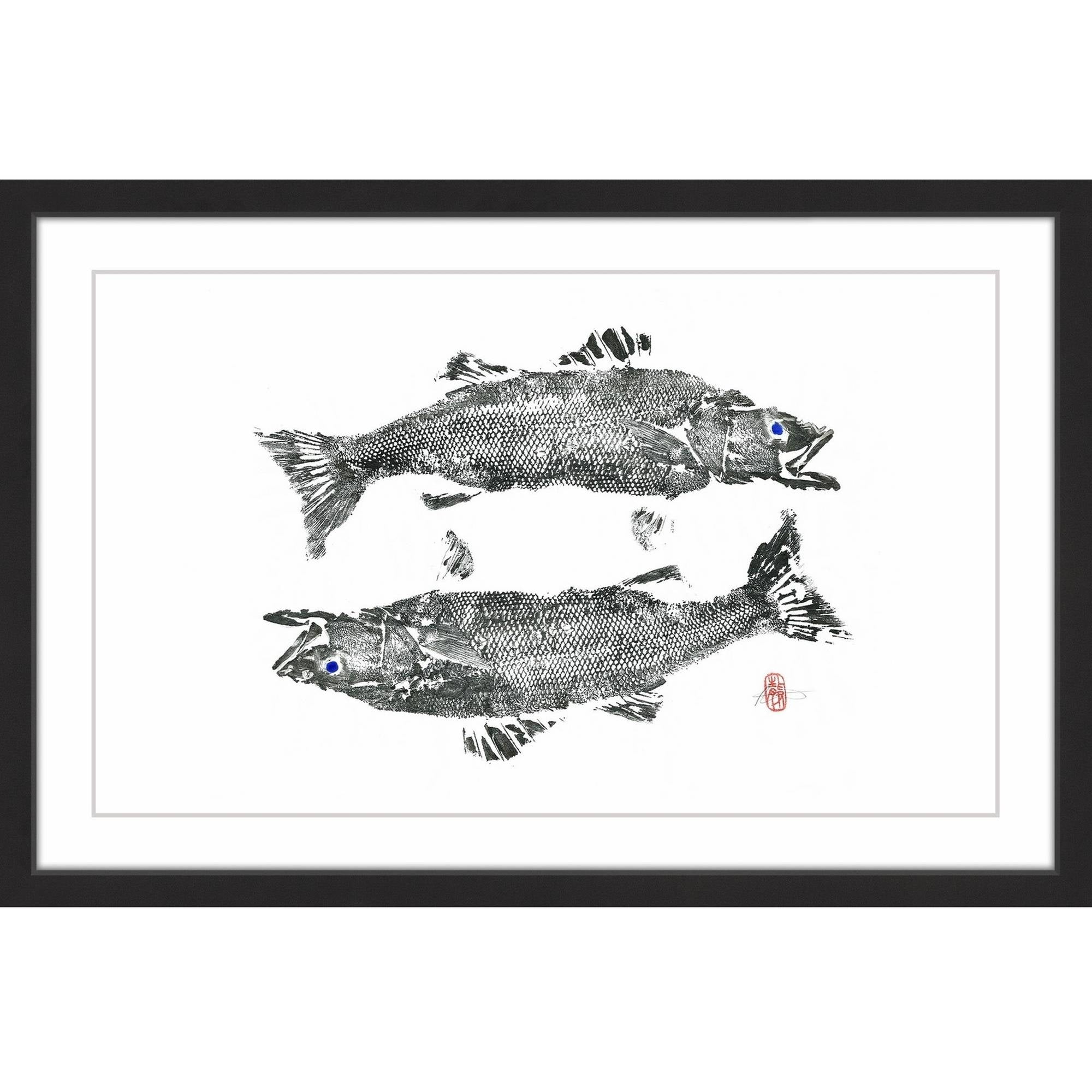 Marmont Hill "Sea Bass" Framed Painting Print