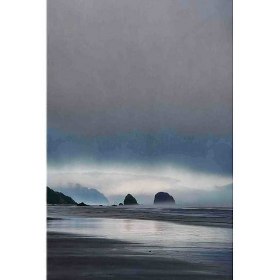 Marmont Hill "Sea Stacks at Sunset" Painting Print on Canvas