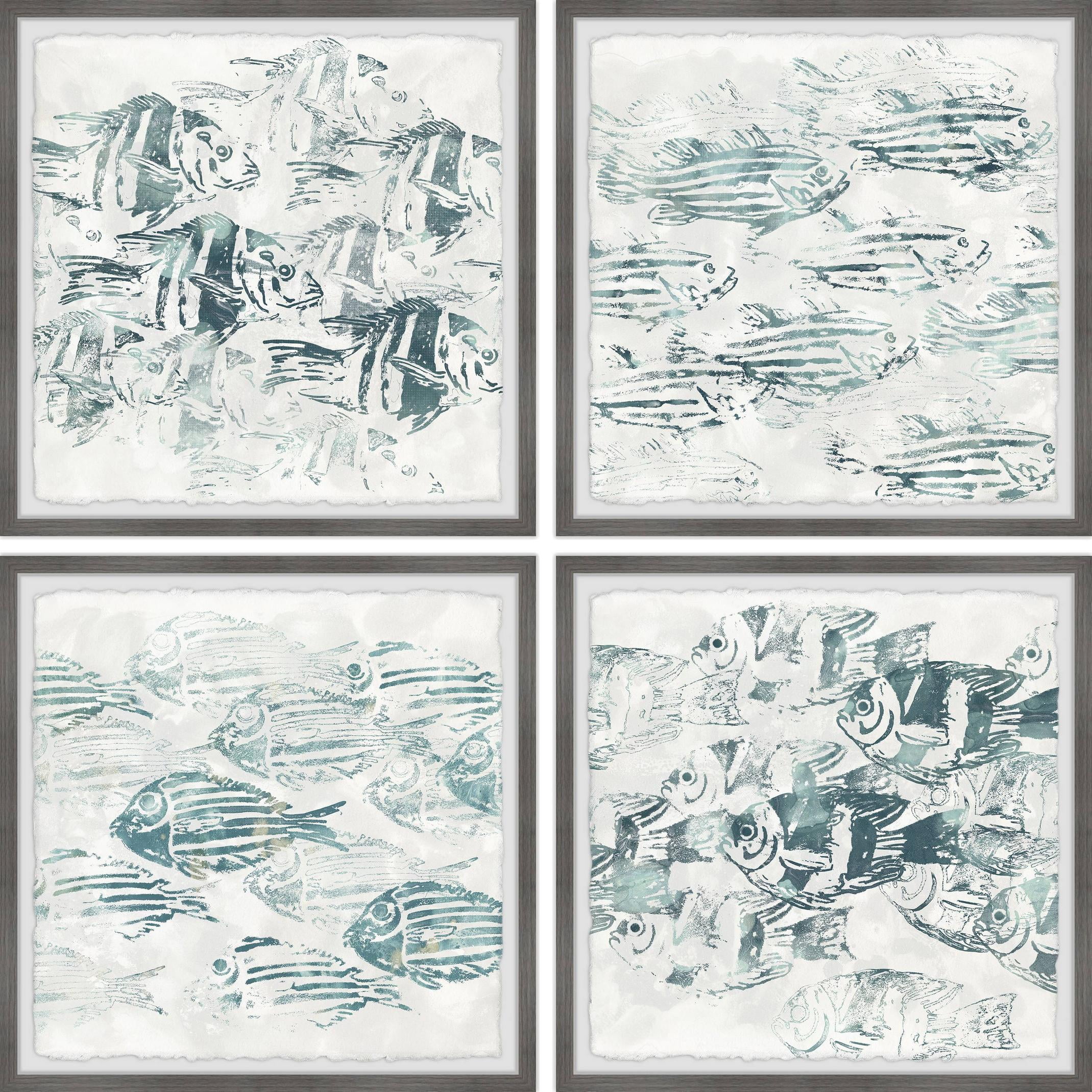 Marmont Hill Sealife Batik X Quadriptych