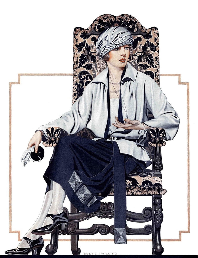 Marmont Hill "Seated Woman" by Coles Phillips Painting Print on Canvas