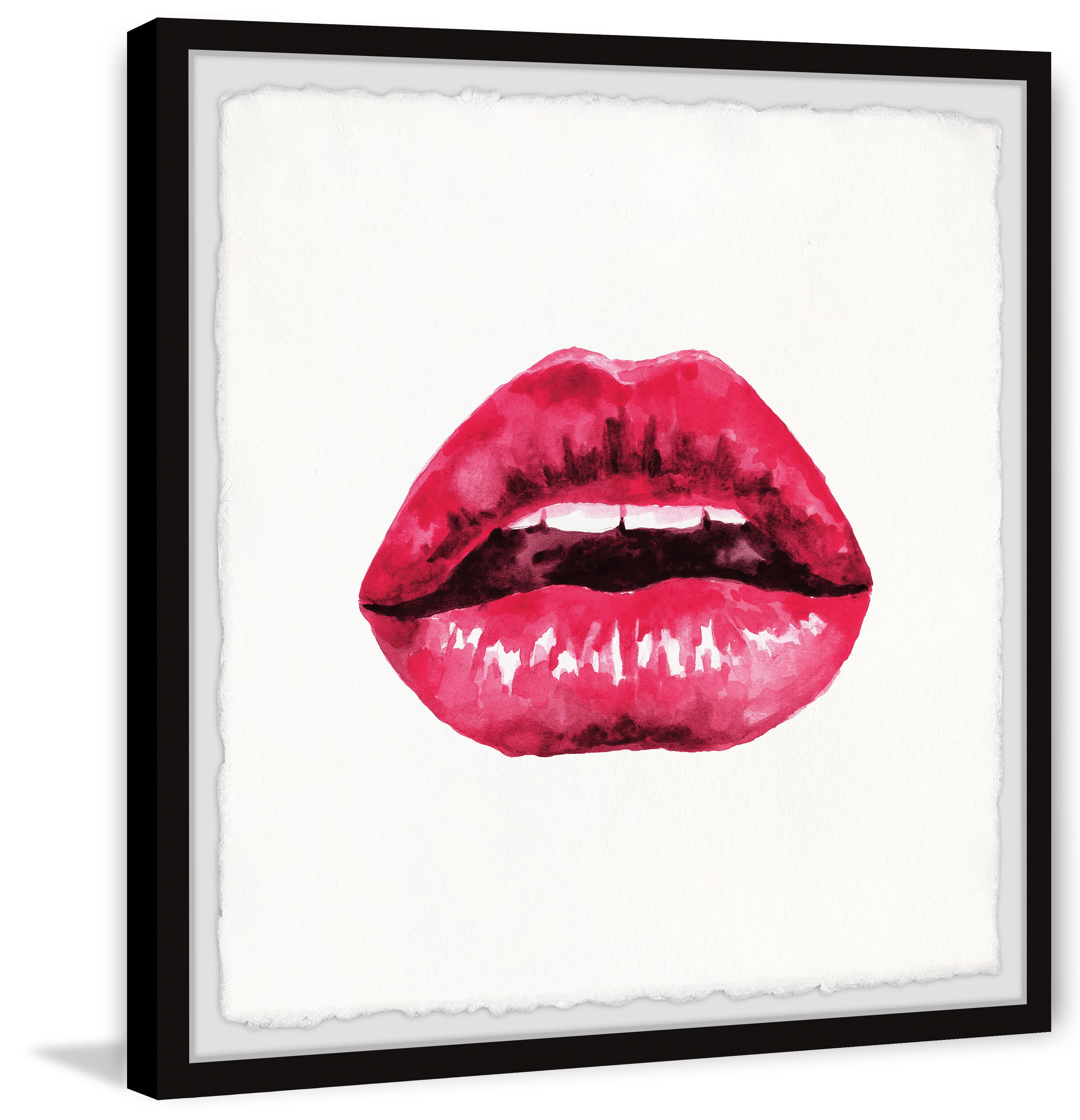 Marmont Hill "Seductive Lips" Framed Painting Print