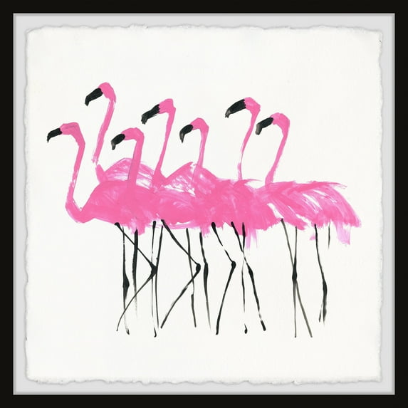 Marmont Hill Sexy Flamingos Framed Wall Art