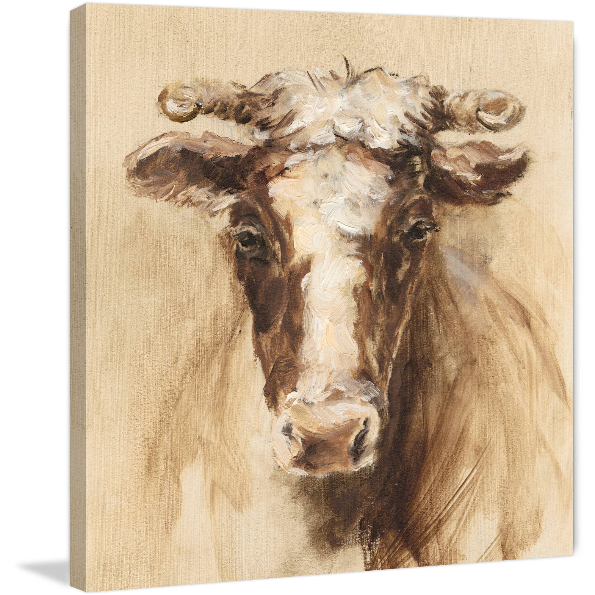 Marmont Hill "Shaded Cow" Painting Print on Wrapped Canvas
