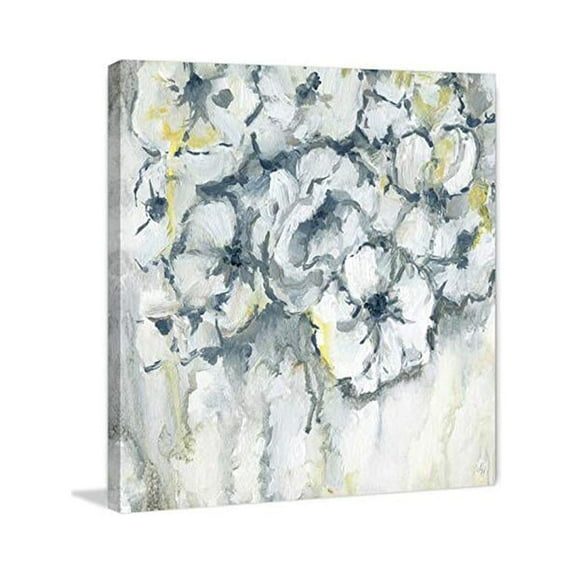 Marmont Hill Shaded Flowers Painting Print on Wrapped Canvas
