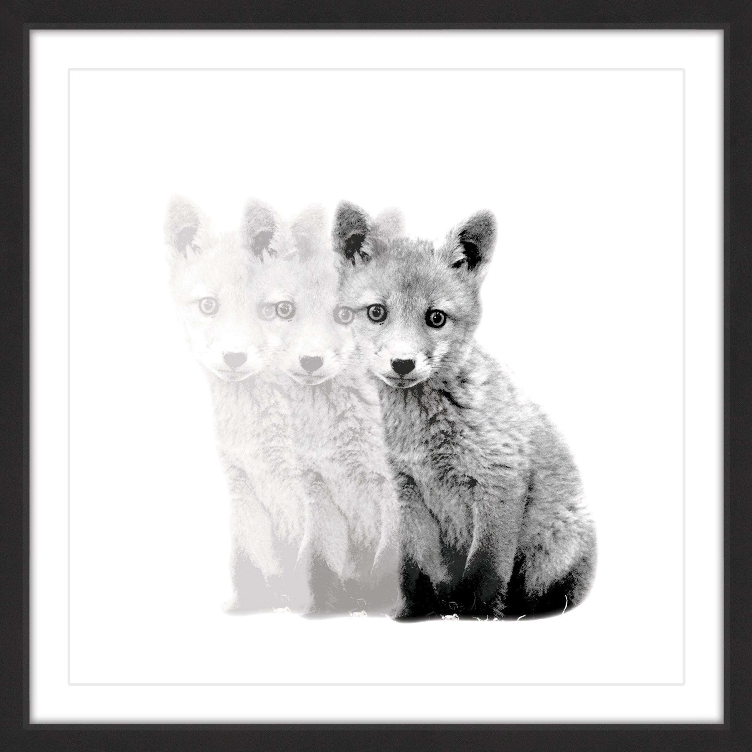 Marmont Hill "Shadow Fox" by Katarina Snygg Framed Painting Print