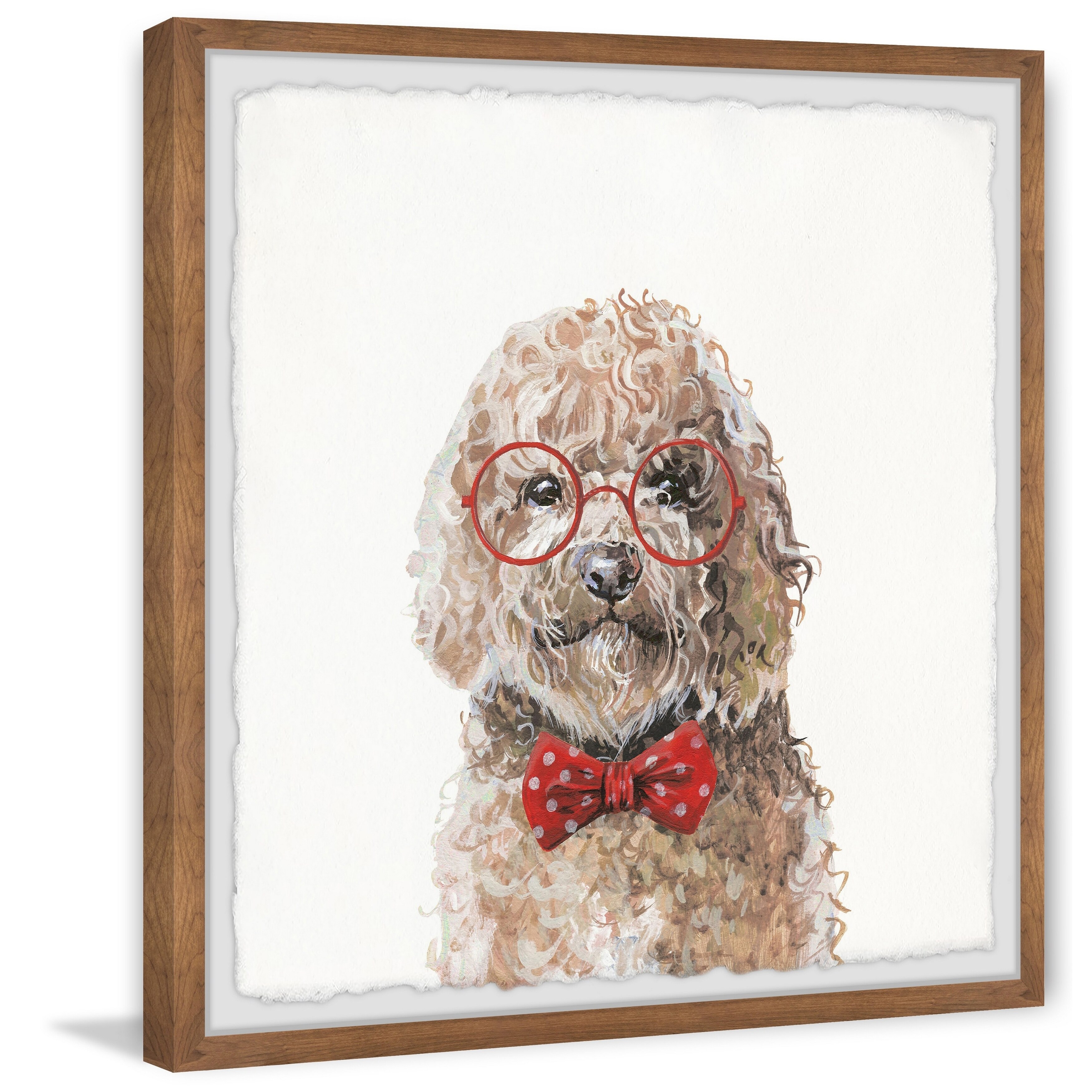 Marmont Hill "Shaggy In Bow Tie" Framed Painting Art Print, 18.00" x 1.50"