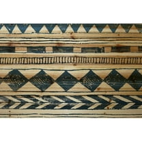 Marmont Hill - "Shape Chains" Painting Art Print On Natural Pine Wood, 36.0" x 1.5"