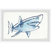 Marmont Hill Shark Outline Framed Wall Art